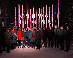 Image of BCRSP Governing Board and Guests in front of ONHWA'  Lumina sign