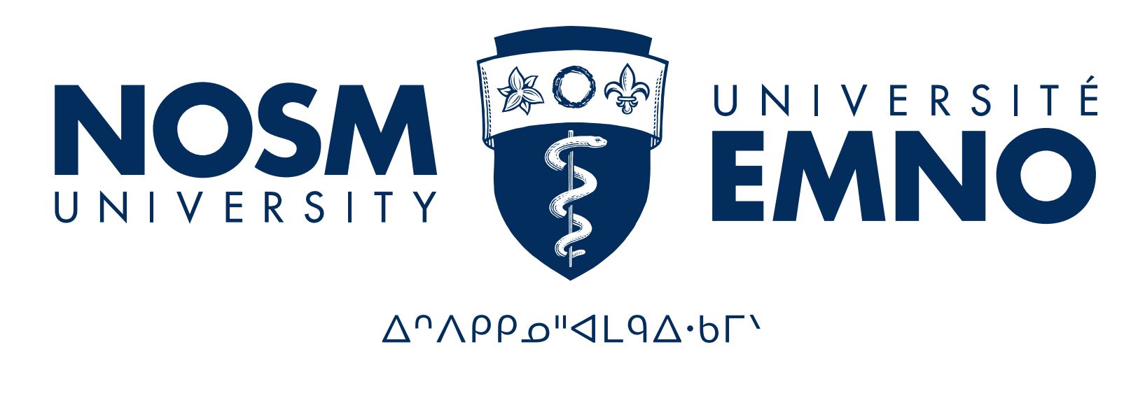 NOSM University logo trilingual 