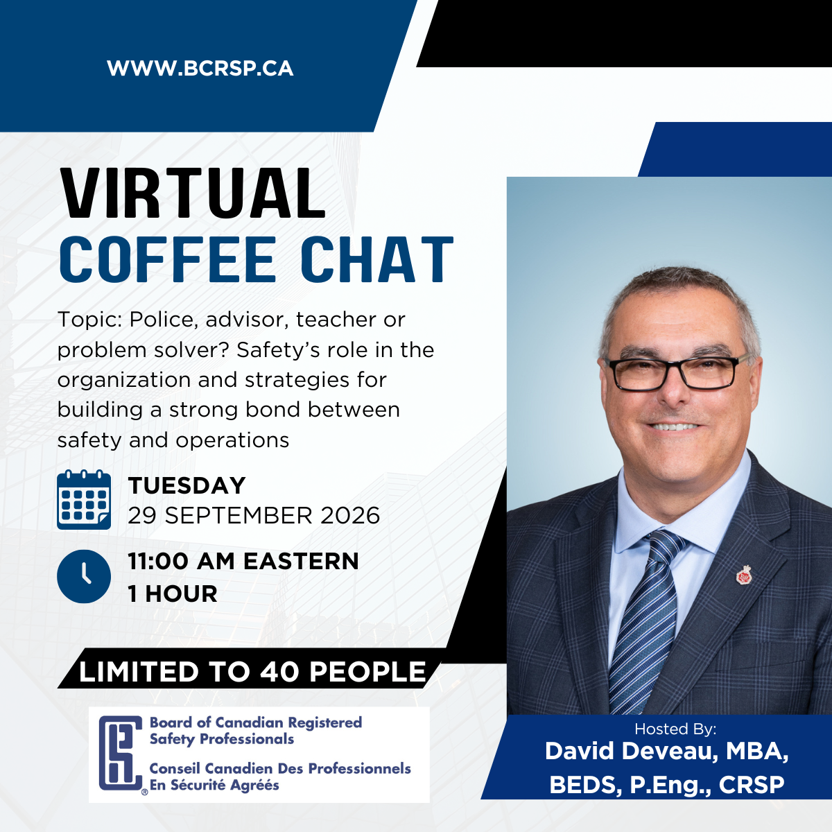 BCRSP Coffee chat September 29 11 am