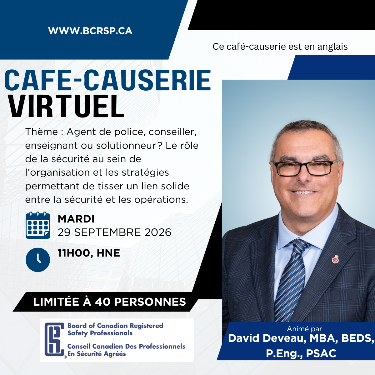 Coffee Chat 29 septembre 2026 11:00