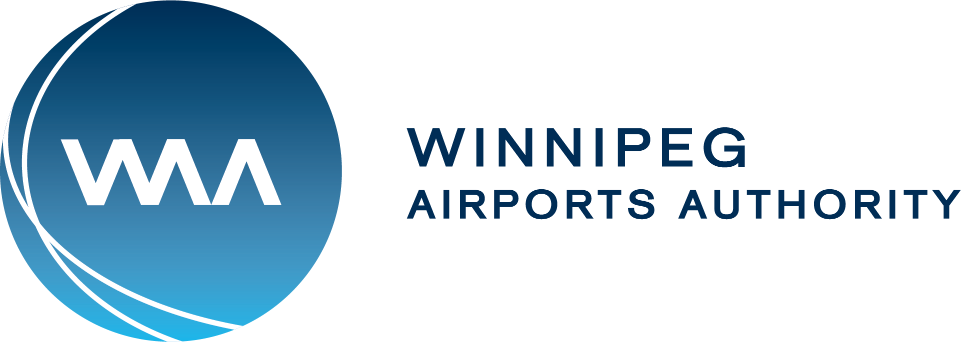 Winnipeg Airports Authority logo featuring a blue circular WAA emblem beside the organization’s name